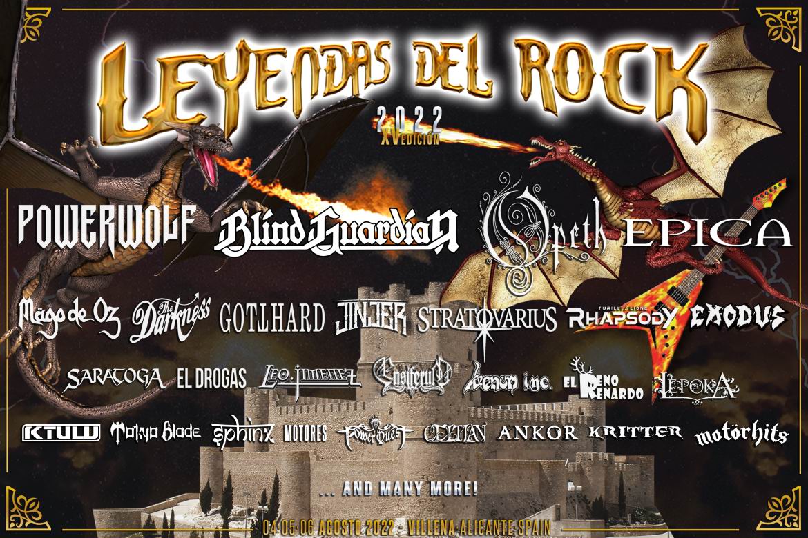 LEYENDAS DEL ROCK 2022: Avance de cartel y entradas - Max Metal